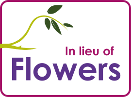 In lieu of flowers button for website
